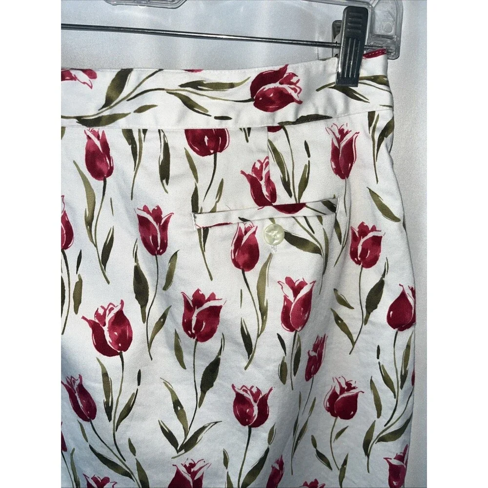 Vintage Ep Pro Women’s Golf Skort All Over Red Tulip Floral Print Size 4 Sports